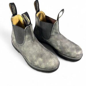 Blundstone Gray Leather Chelsea Boots